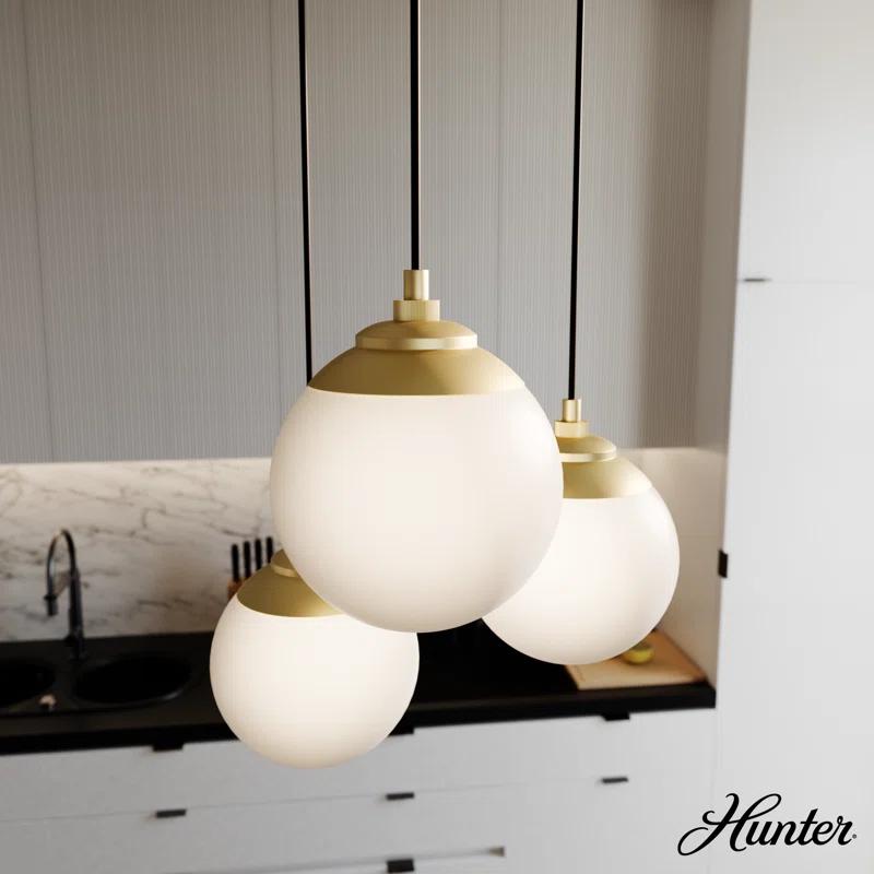 Hunter Fan Hepburn 3 - Light Cluster Globe Pendant