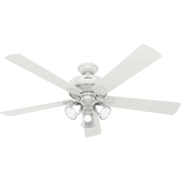 Hunter Fan 60" Crestfield 5 - Blade Ceiling Fan with Pull Chain and Light Kit Included