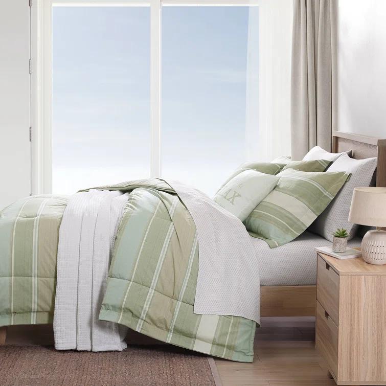 Tommy Bahama Home Tommy Bahama Serenity Green Cotton Reversible 5 Piece Comforter Set