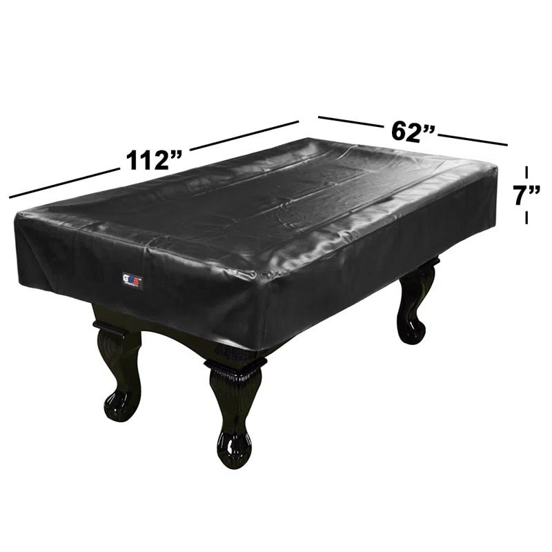 GSE Games & Sports Expert GSE 9' Brown leatheretteette Pool Table Cover, Tearproof Heavy-Duty Billiard Table Cover