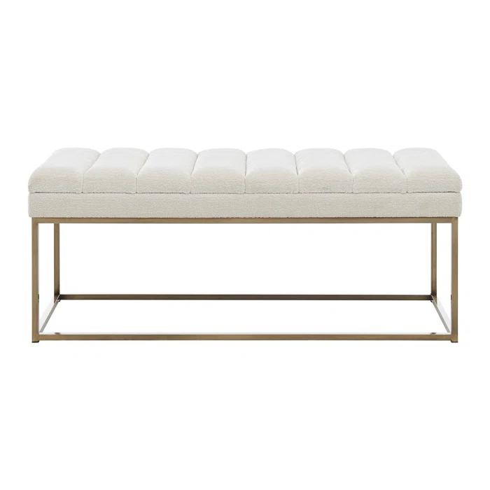 Everly Quinn Georgenia Polyester Upholstered Bench