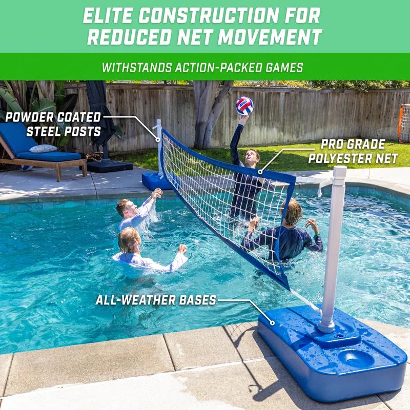 GoSports GoSports Splash Net Elite Pool Volleyball Game with Water Weighted Bases