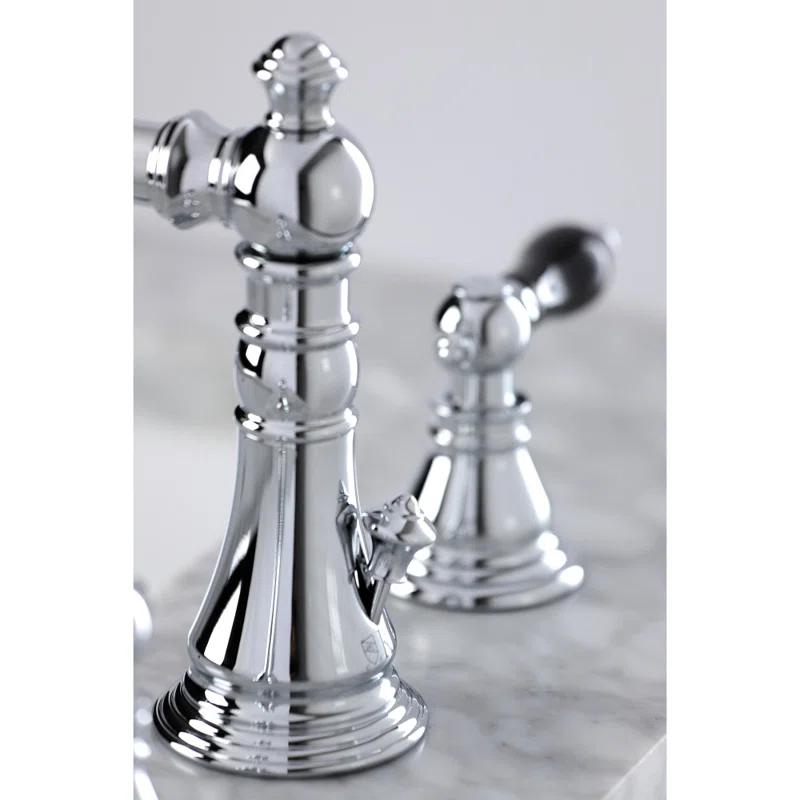 Kingston Brass Duchess Two-Handle 3-Hole Deck Mount Widespread Bathroom Faucet with Pop-Up Drain