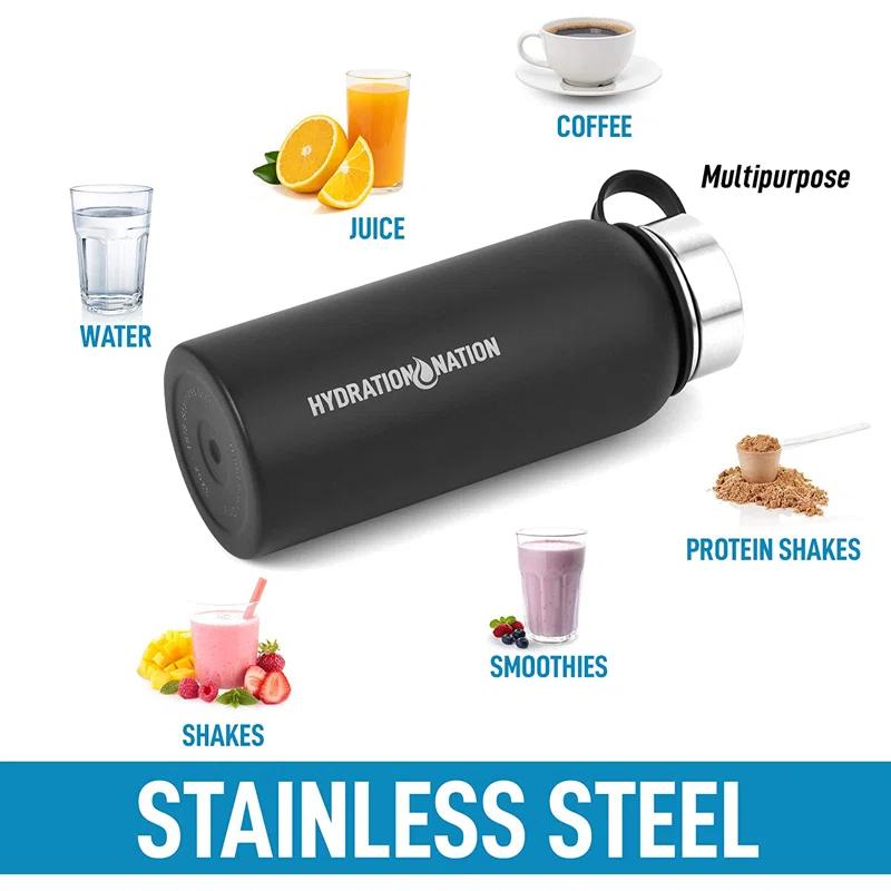 Zulay Kitchen Zulay Kitchen Stainless Steel Vacuum Insulated Water Bottle by Hydration Nation - 32 oz