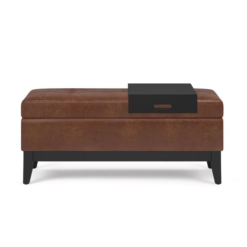 Oregon Faux Leather Ottoman