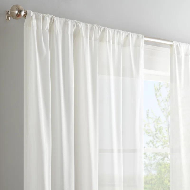 Eclipse Chelsea Polyester Sheer Curtain Single Panel