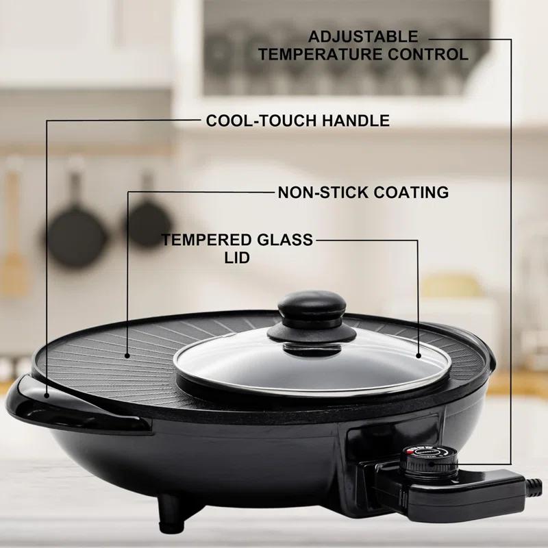 Ovente OVENTE 2-in-1 Hot Pot and Grill Combo