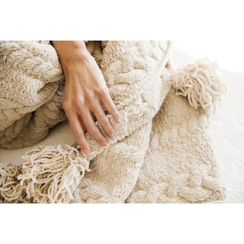 Sunday Citizen Braided Pom Throw Blanket