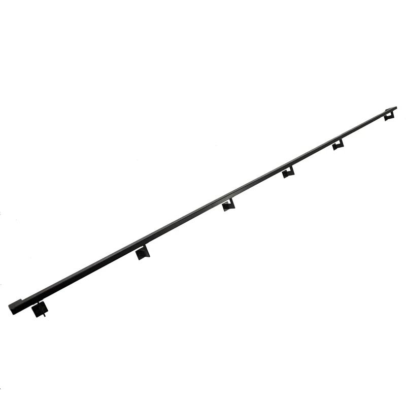 Concept Fusion 1100075 Urban Contemporary Handrail Grab Bar Kit, L Steel Brackets, Returns to Wall, Powder Coat