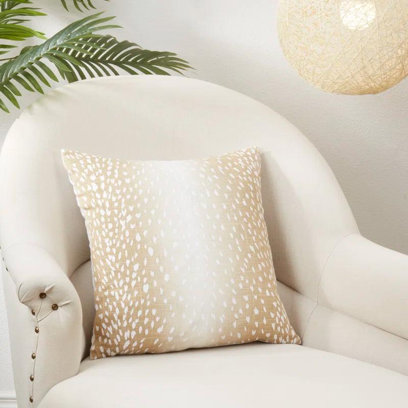 Saro Antelope Collection Linen Throw Pillow