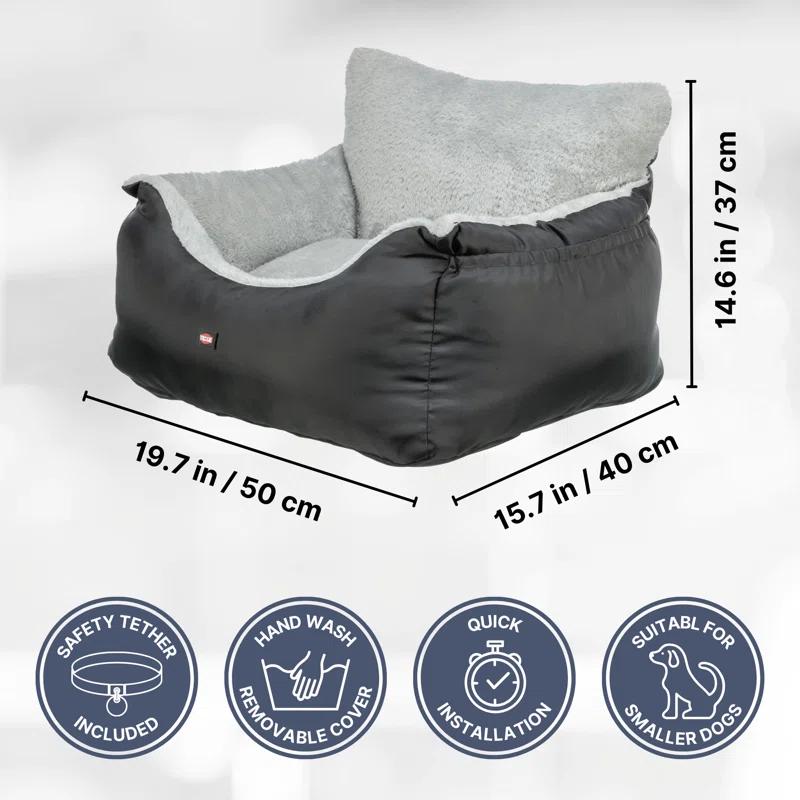 TRIXIE TRIXIE Convertible Lite Dog Car Seat for Small Dogs, Dog Booster Seat, Travel Pet Bed