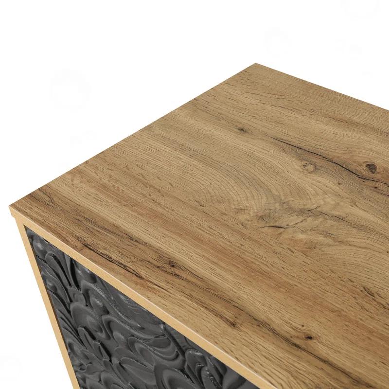 red chair Sideboards with Carved Symmetrical Design Door
