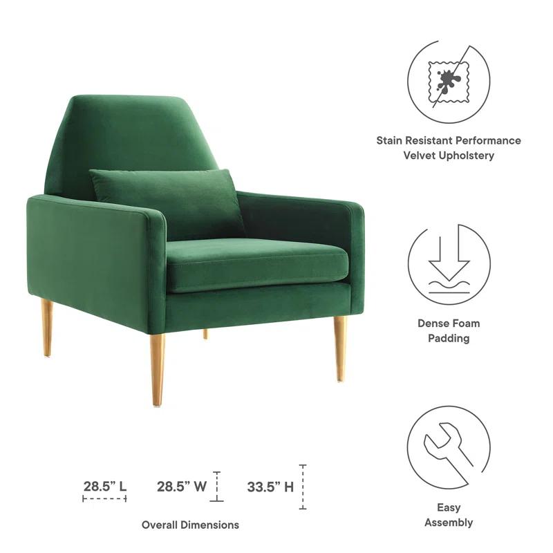 Modway Liliana Performance Velvet Armchair
