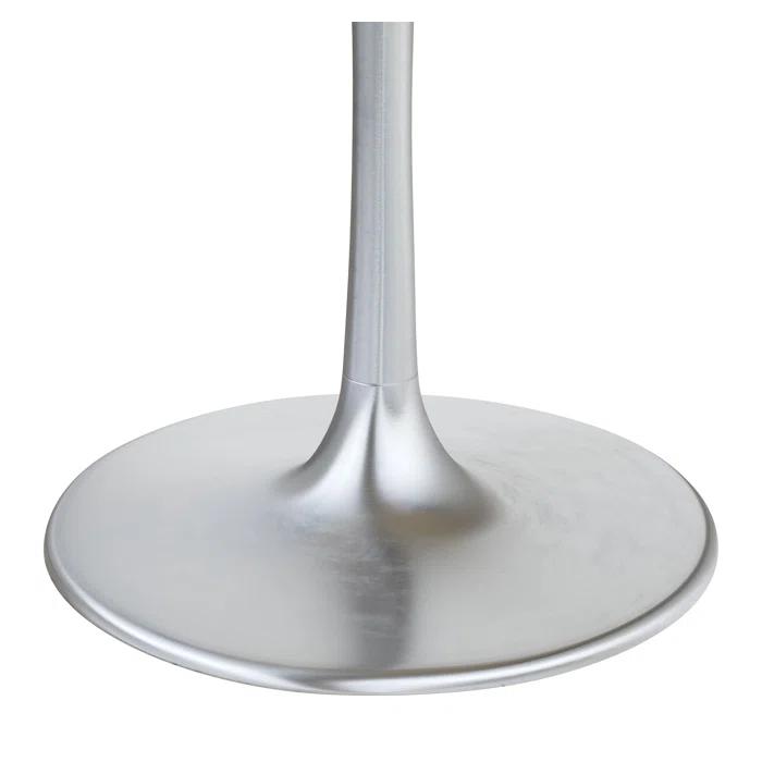 Zuo Hospitality Round Marble Top Metal Base Dining Table