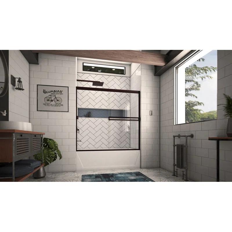 Arizona Shower Door 52" W x 56" H Bypass Semi-Frameless Tub Door TE56X57ORCL