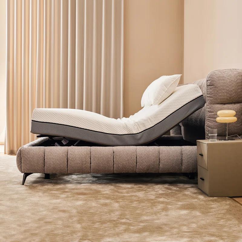Alwyn Home Adjustable Bed Base Frame Bed Frame With Head And Foot Incline Wireless Remote Zero Gravity Quiet Motor Black Queen