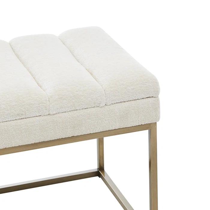 Everly Quinn Georgenia Polyester Upholstered Bench