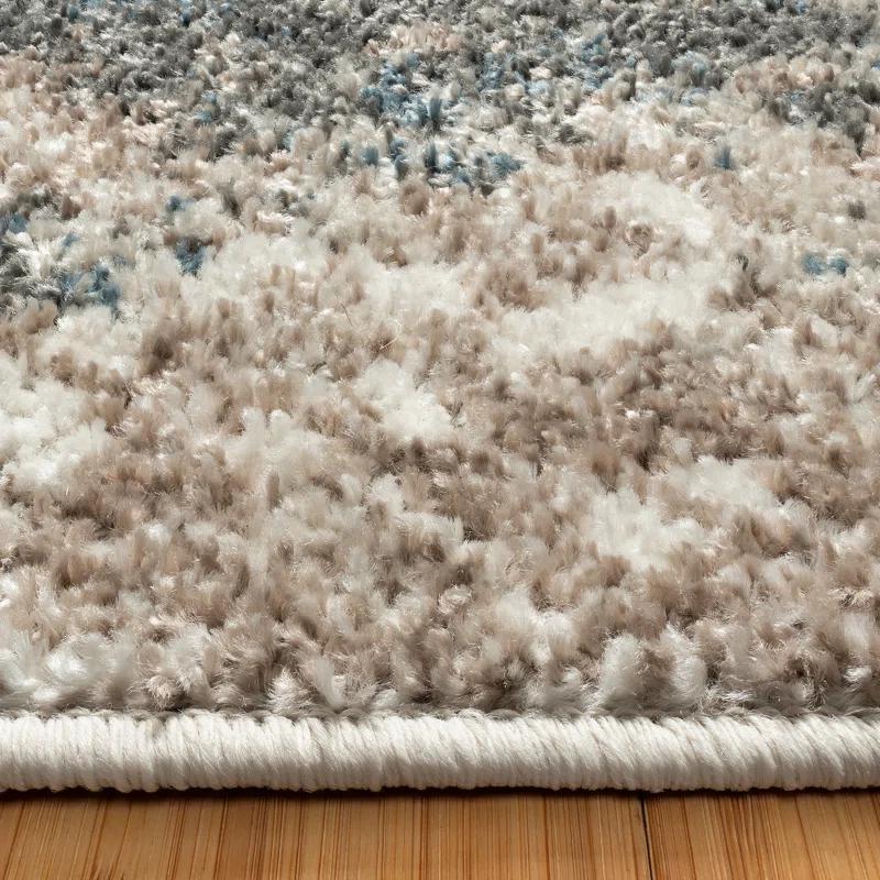 Gertmenian Heirloom Huma Modern Abstract Beige Black Blue Polypropylene Area Rug