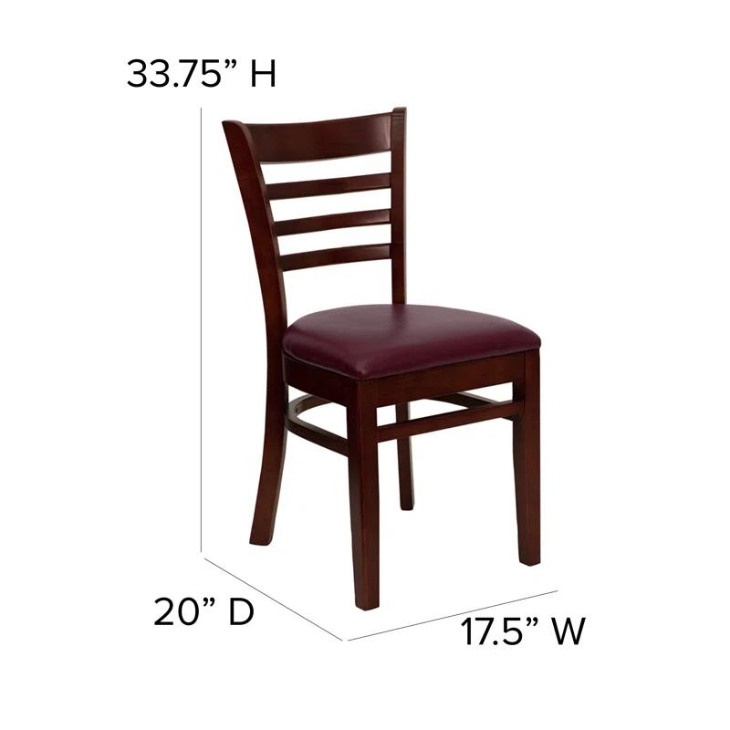 Red Barrel Studio® Ladder Back Wooden Restaurant Chair