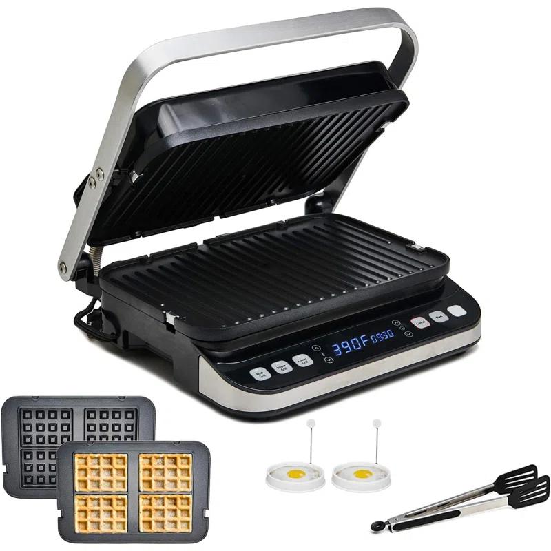 Yedi Houseware Yedi Total Package 6-in-1 Digital Indoor Grill and Waffle Maker | Wayfair