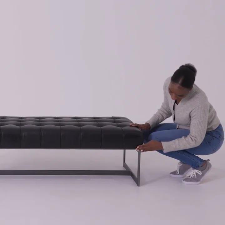 Ram Leather Bench (54")