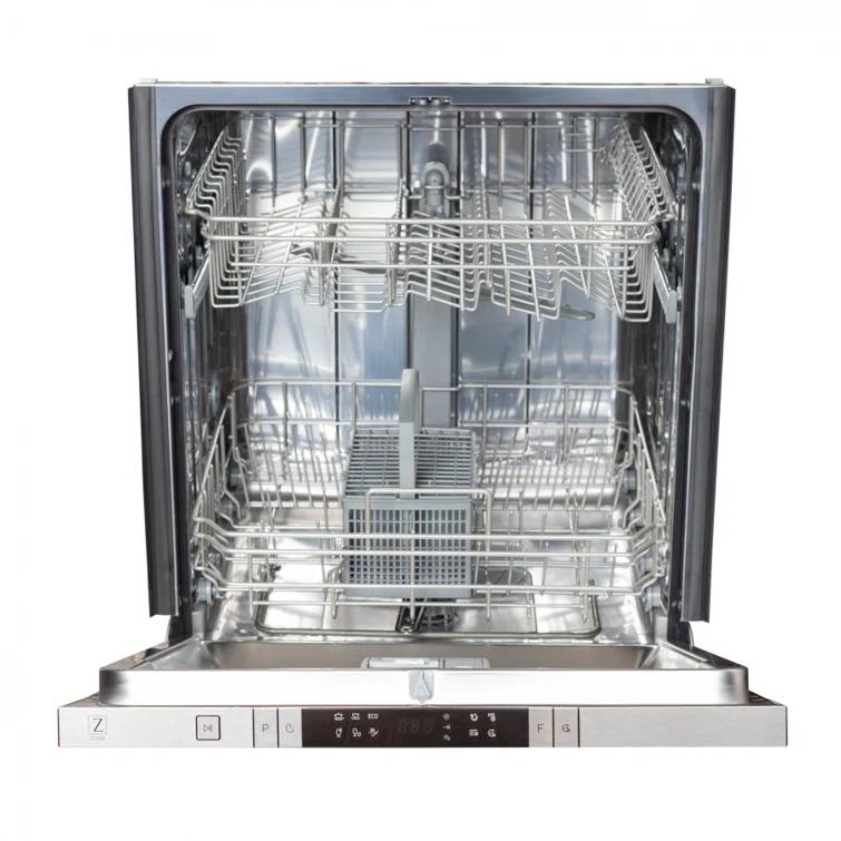 ZLINE ZLINE 24 in. Top Control Satin Steel Panel Dishwasher with Stainless Steel Tub & Modern Handle DW-SN-24
