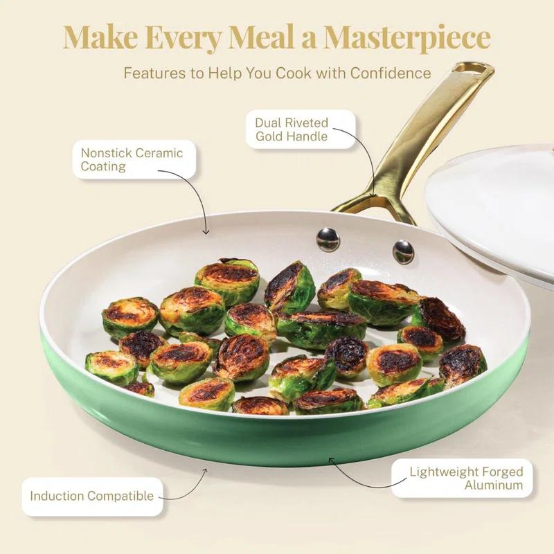 Gotham Steel Gotham Steel Modern Collection 11 Pc Cream Nonstick Cookware Set