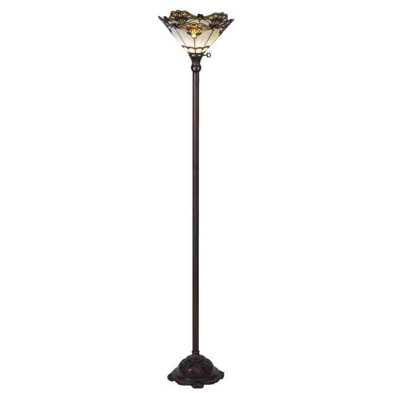 Meyda Tiffany & Stained Glass 70'' Mahogany Bronze Torchiere Floor Lamp