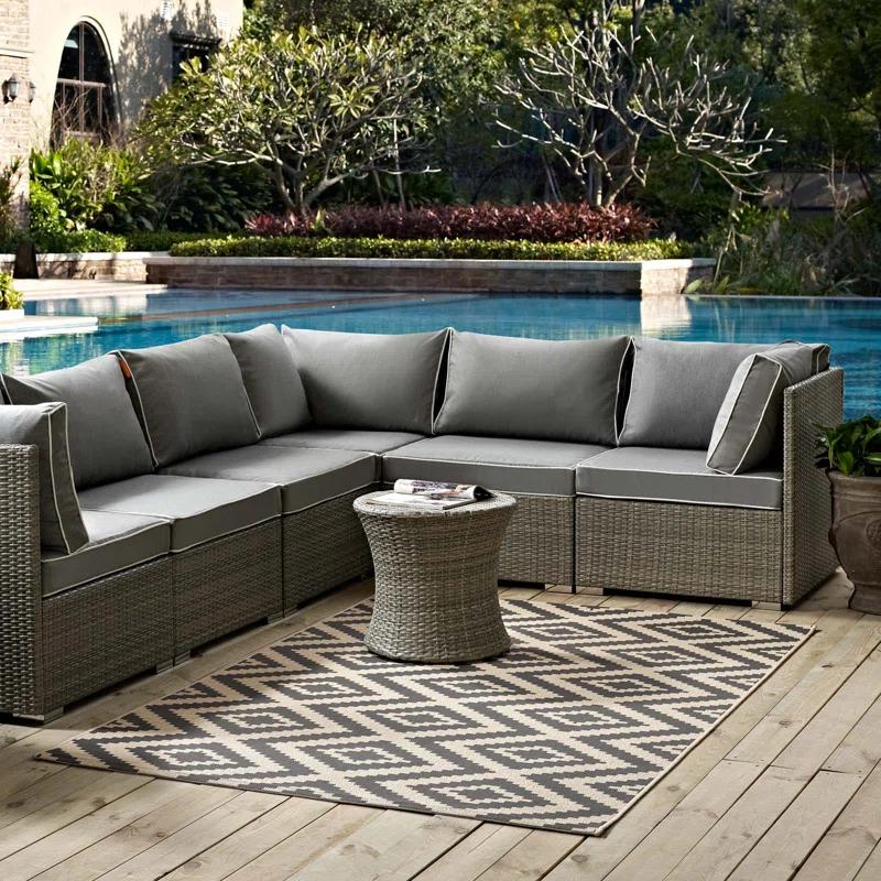 Modway Modway Jagged Geometric Diamond Trellis Indoor and Outdoor Area Rug