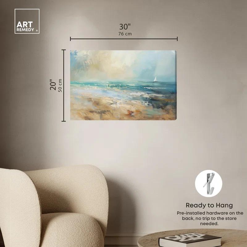 Art Remedy Beyond The Shore Beach Coastal Inspired Wall Art by Art Remedy