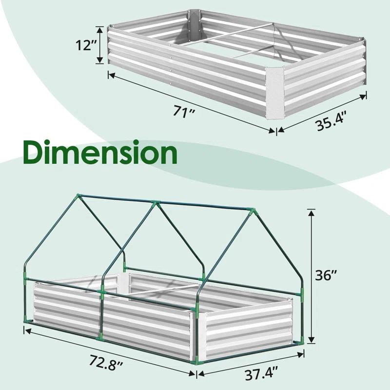 UNIVERSAL WINDOW SOLUTIONS Walk-In Tunnel Greenhouse, Garden Green House With Roll-Up Door And Windows, PE Cover, Plant Growing House For Patio Backyard Garden