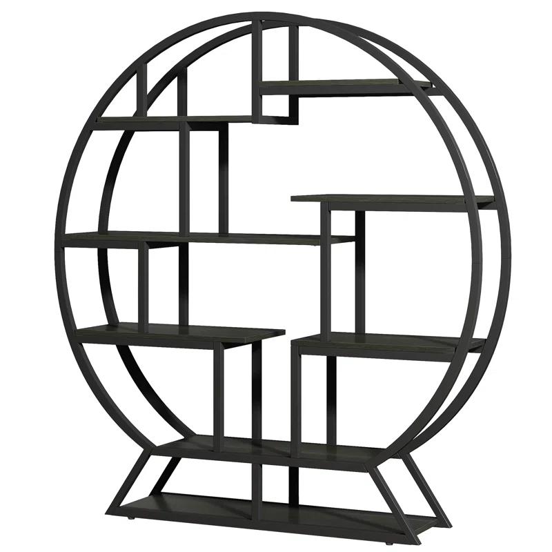 17 Stories Drino 63" H x 59" W Steel Geometric Bookcase