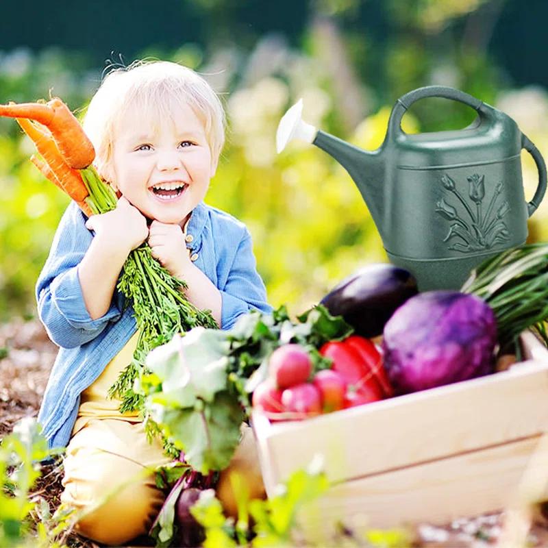 PMU 2 Gallon Watering Can - Plastic Water Can with Detachable Sprinkler Head Pkg/1