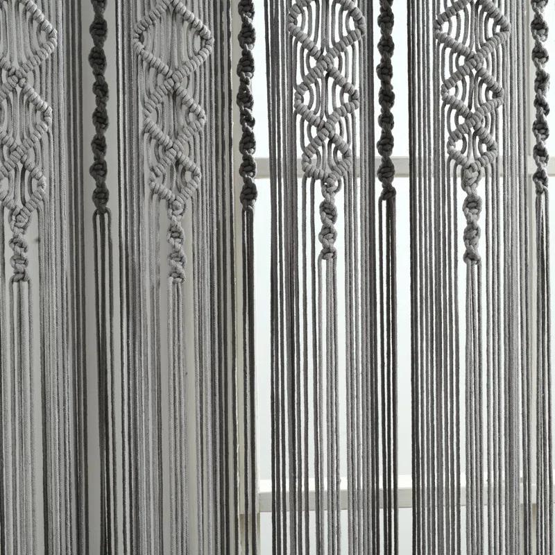 Reyna Cotton Semi Sheer Curtain Panel