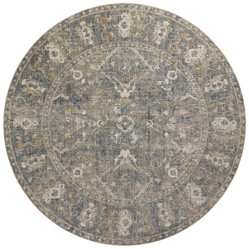 Rosemarie Rug by Chris Loves Julia x Loloi - Sand and Lagoon / 3'2" Round