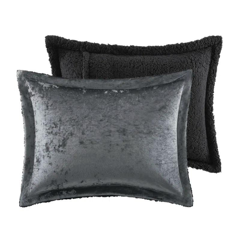Intelligent Design Mira Crushed Velvet Sherpa Reversible Comforter Set & Reviews | Wayfair