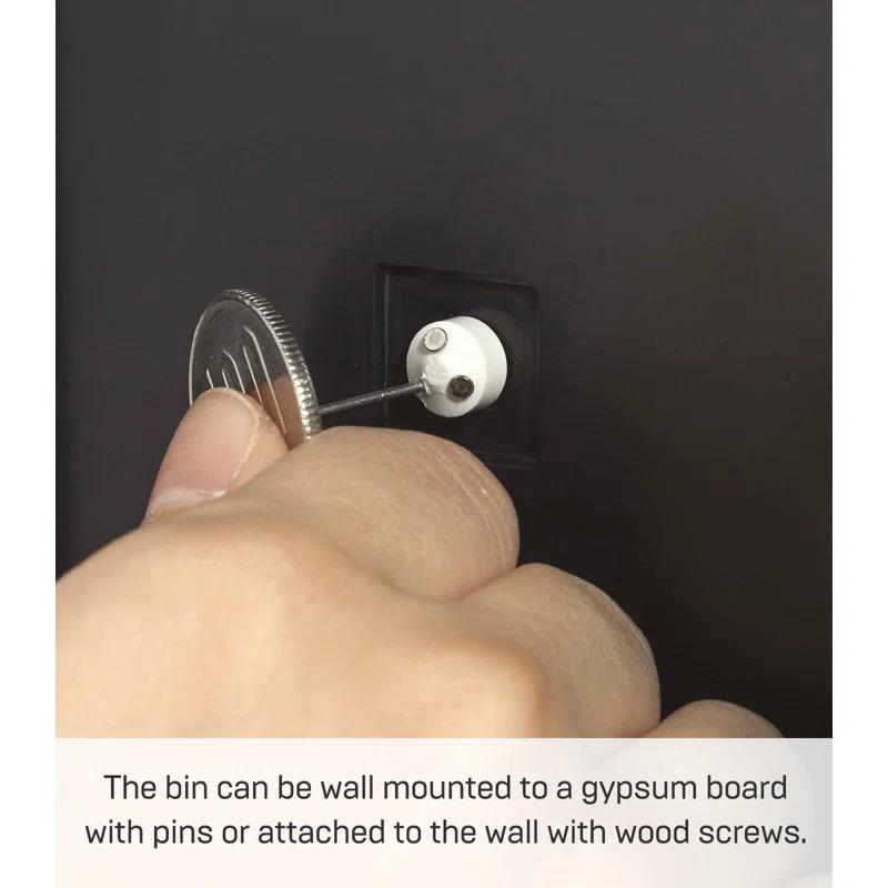 Yamazaki Home Tower Yamazaki Home Wall Mounted Storage Or Trash Bin, Small Wastebasket