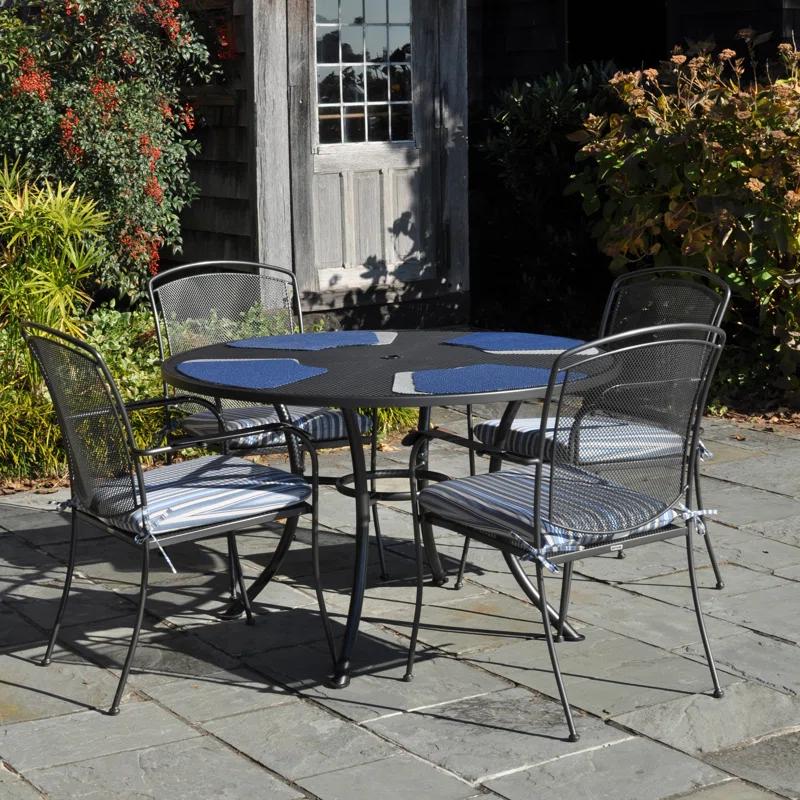 Kettler USA Round Mesh Top Dining Table with Umbrella Hole