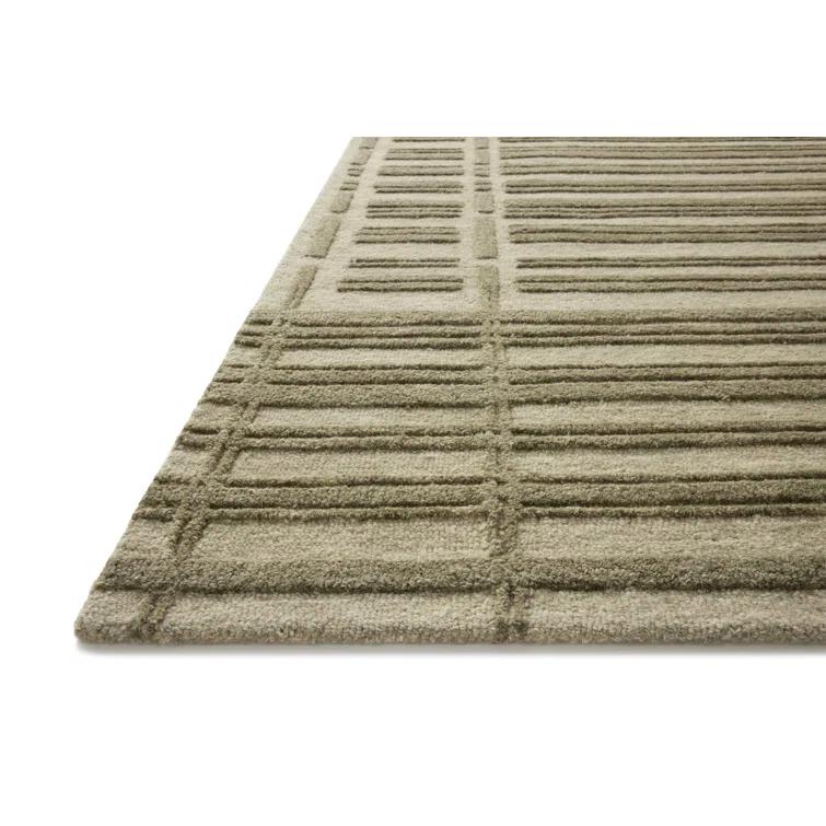 Bradley II Hand-Tufted Wool Rug by Chris Loves Julia x Loloi - Sage and Olive / 2'6" x 7'6" Runner