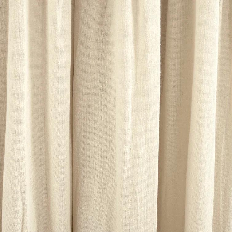 Lush Decor Linen Button Cotton Blend Blackout Thermal Rod Pocket Single Curtain Panel & Reviews | Wayfair