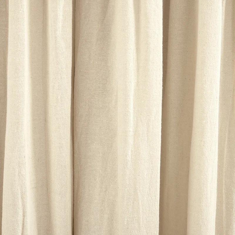 Lush Decor Linen Button Cotton Blend Blackout Thermal Rod Pocket Single Curtain Panel & Reviews | Wayfair