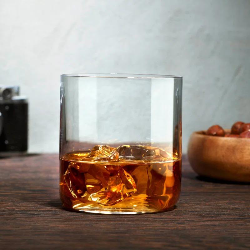 Nude Finesse 13.9oz. Handmade Crystal Whiskey Glass Set (Set of 4)