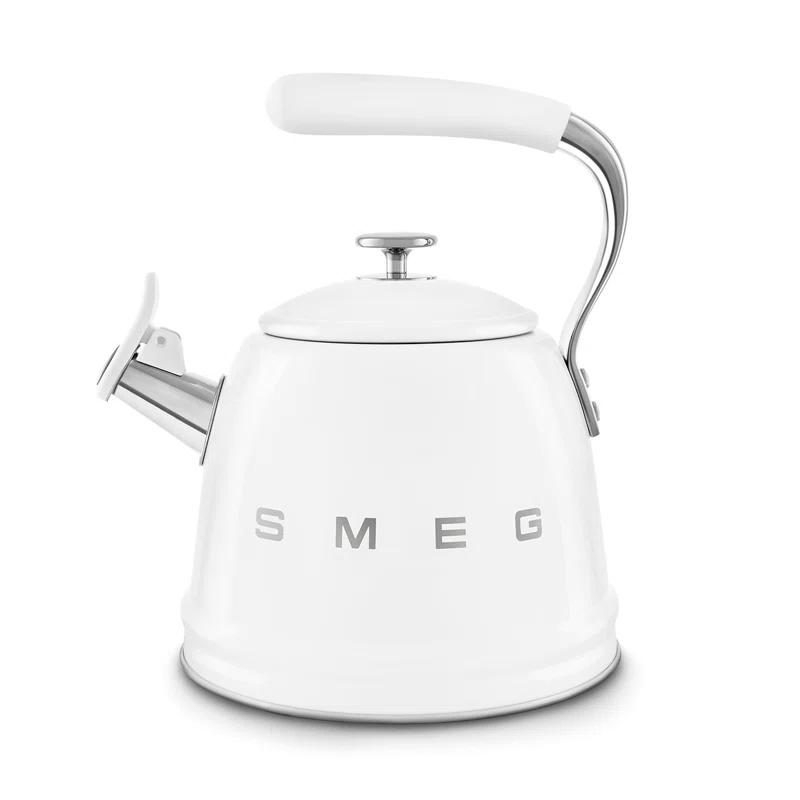 SMEG White Whistling Stovetop Kettle