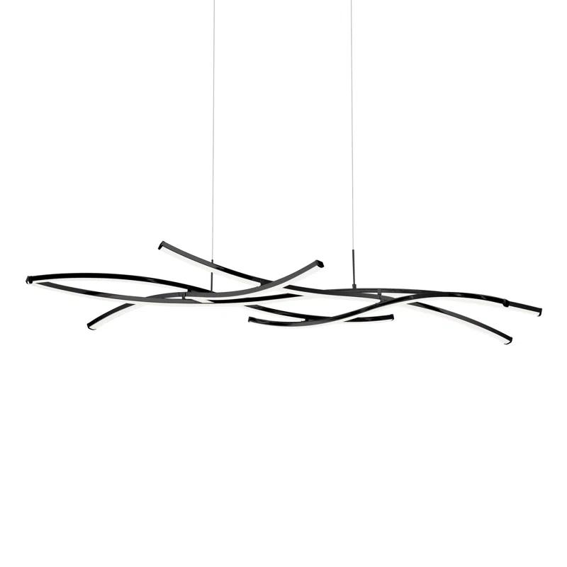 dweLED Divergence 9 - Light Dimmable LED Modern Linear Chandelier