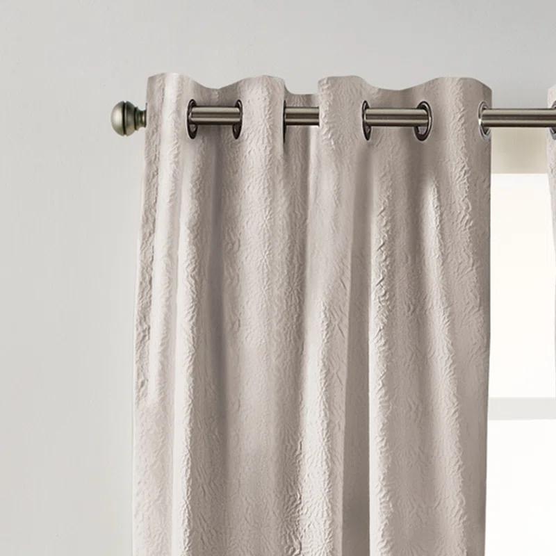 DKNY Chrysanthemum Solid Color Grommet Curtain Panel Pair (Set of 2)