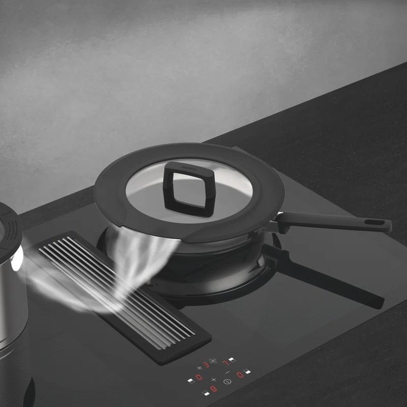 BergHOFF BergHOFF Gem Downdraft 3Pc 18/10 Stainless Steel Fry Pan Set With Black Handles