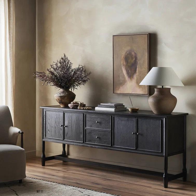 Bari Sideboard by Amber Lewis x Four Hands - Smoked Black / 84"W