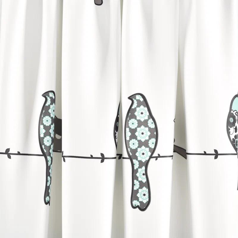 Frifoho Rowley Birds Room Darkening Thermal Rod Pocket Curtain Panels (Set of 2)