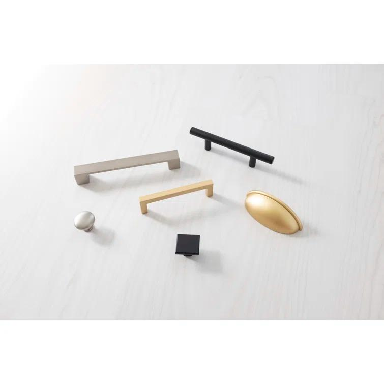 Hickory Hardware Pier Collection Handle Pull - 5-1/16" Center to Center Cabinet Pull Satin Nickel - Contemporary Hardware for Drawers & Cabinets (Set of 10)