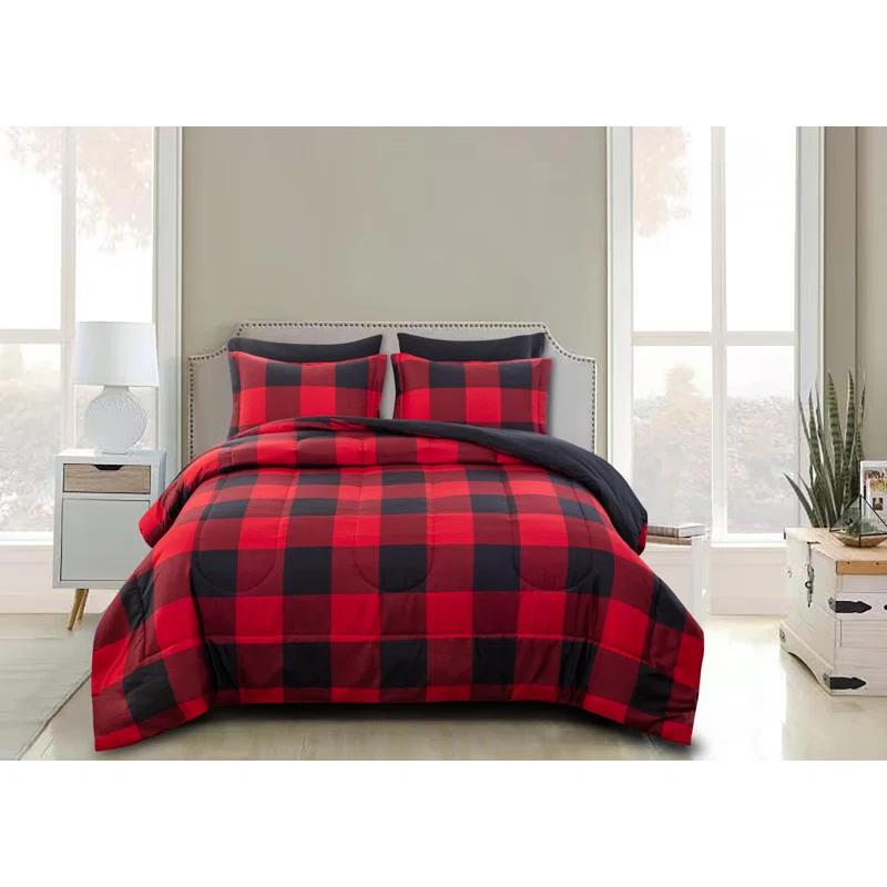 Marina Decoration Red/Black Microfiber Comforter Set & Reviews | Wayfair